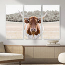 Texas Longhorn Bull Wall Art Canvas Print, Rustic Western by MyGreatCanvas | Canvas Wall Art Prints | Photo Prints & Wall Decor