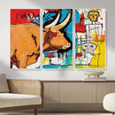 Basquiat Style Bull Graffiti Wall Art Canvas Print, Street by MyGreatCanvas | Canvas Wall Art Prints | Photo Prints & Wall Decor