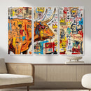 Basquiat Style Bull Graffiti Wall Art Canvas Print, Street by MyGreatCanvas | Canvas Wall Art Prints | Photo Prints & Wall Decor