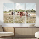 Texas Longhorn Cattle Wall Art Canvas Print, Rustic Ranch by MyGreatCanvas | Canvas Wall Art Prints | Photo Prints & Wall Decor
