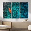 Turquoise Ocean Boat Wall Art Canvas Print by MyGreatCanvas | Canvas Wall Art Prints | Photo Prints & Wall Decor