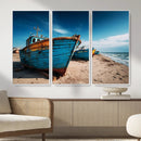 Coastal Fishing Boats Wall Art Canvas Print, Sunset Beach by MyGreatCanvas | Canvas Wall Art Prints | Photo Prints & Wall Decor