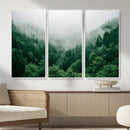 Misty Pine Forest Wall Art Canvas Print, Foggy Evergreen by MyGreatCanvas | Canvas Wall Art Prints | Photo Prints & Wall Decor
