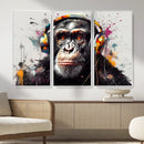 Dj Monkey Wall Art Canvas Print – Colorful Pop Art Banksy by MyGreatCanvas | Canvas Wall Art Prints | Photo Prints & Wall Decor