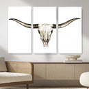 Longhorn Skull Wall Art Canvas Print – Rustic Western by MyGreatCanvas | Canvas Wall Art Prints | Photo Prints & Wall Decor