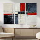 Navy Red Abstract Wall Art Canvas Print, Modern Luxury by MyGreatCanvas | Canvas Wall Art Prints | Photo Prints & Wall Decor