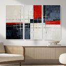 Navy Red Abstract Wall Art Canvas Print, Modern Luxury by MyGreatCanvas | Canvas Wall Art Prints | Photo Prints & Wall Decor