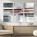 Gray Red Abstract Wall Art Canvas Print, Modern Abstract by MyGreatCanvas | Canvas Wall Art Prints | Photo Prints & Wall Decor
