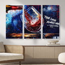 Red Wine Splash Abstract Wall Art Canvas Print, Modern Wine by MyGreatCanvas | Canvas Wall Art Prints | Photo Prints & Wall Decor
