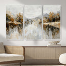 Neutral Abstract Lake Landscape Wall Art Canvas Print by MyGreatCanvas | Canvas Wall Art Prints | Photo Prints & Wall Decor