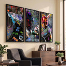 Graffiti Baseball Player Street Art Wall Art Canvas Print