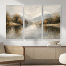 Neutral Abstract River Landscape Wall Art Canvas Print by MyGreatCanvas | Canvas Wall Art Prints | Photo Prints & Wall Decor