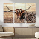Texas Longhorn Wall Art Canvas Print – Western Cattle Ranch by MyGreatCanvas | Canvas Wall Art Prints | Photo Prints & Wall Decor