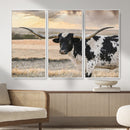 Texas Longhorn Bull Rustic Wall Art Canvas Print by MyGreatCanvas | Canvas Wall Art Prints | Photo Prints & Wall Decor