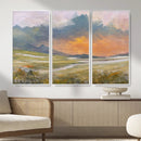 Mountain Sunset Wall Art Canvas Print Vintage Landscape by MyGreatCanvas | Canvas Wall Art Prints | Photo Prints & Wall Decor