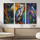 Colorful Heron Wall Art Canvas Print Tropical Bird Abstract by MyGreatCanvas | Canvas Wall Art Prints | Photo Prints & Wall Decor