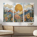 Boho Mountain Landscape Large Wall Art, Horizontal Gold by MyGreatCanvas | Canvas Wall Art Prints | Photo Prints & Wall Decor