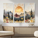 Boho Mountain Landscape Large Wall Art, Horizontal Gold by MyGreatCanvas | Canvas Wall Art Prints | Photo Prints & Wall Decor