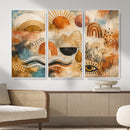 Geometric Boho Abstract Wall Art Canvas Print, Orange Blue by MyGreatCanvas | Canvas Wall Art Prints | Photo Prints & Wall Decor