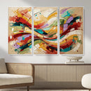Geometric Abstract Wall Art Canvas Print, Orange Blue by MyGreatCanvas | Canvas Wall Art Prints | Photo Prints & Wall Decor