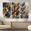 Geometric Abstract Wall Art Canvas Print, Orange Blue by MyGreatCanvas | Canvas Wall Art Prints | Photo Prints & Wall Decor