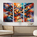 Geometric Abstract Wall Art Canvas Print, Orange Blue by MyGreatCanvas | Canvas Wall Art Prints | Photo Prints & Wall Decor