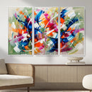 Geometric Abstract Wall Art Canvas Print, Orange Blue by MyGreatCanvas | Canvas Wall Art Prints | Photo Prints & Wall Decor