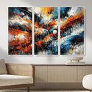 Geometric Abstract Wall Art Canvas Print, Orange Blue by MyGreatCanvas | Canvas Wall Art Prints | Photo Prints & Wall Decor