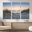 Sandy Dune Path Sunset Canvas Wall Art — Seagulls Beach by MyGreatCanvas | Canvas Wall Art Prints | Photo Prints & Wall Decor