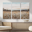 Neutral Wildflower Field Canvas Wall Art — Beige Earth Tone by MyGreatCanvas | Canvas Wall Art Prints | Photo Prints & Wall Decor