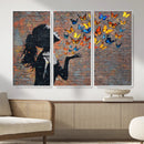 Urban Banksy Butterfly Girl Wall Art Canvas Print, Framed by MyGreatCanvas | Canvas Wall Art Prints | Photo Prints & Wall Decor