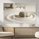 Zen Garden Stone Sand Canvas | Japanese Rock Garden Wall Art by MyGreatCanvas | Canvas Wall Art Prints | Photo Prints & Wall Decor