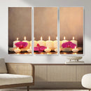 Spa Candles Orchid Canvas Print | Zen Wellness Relaxation by MyGreatCanvas | Canvas Wall Art Prints | Photo Prints & Wall Decor