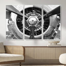 Vintage Propeller Plane Wall Art Canvas Print, Black and by MyGreatCanvas | Canvas Wall Art Prints | Photo Prints & Wall Decor