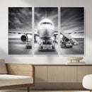 Airplane Wall Art Canvas Print, Black and White Jet Aircraft by MyGreatCanvas | Canvas Wall Art Prints | Photo Prints & Wall Decor