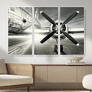 Vintage Airplane Wall Art Canvas Print, Black and White by MyGreatCanvas | Canvas Wall Art Prints | Photo Prints & Wall Decor
