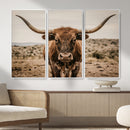 Texas Longhorn Bull Wall Art Canvas Print, Western Farmhouse by MyGreatCanvas | Canvas Wall Art Prints | Photo Prints & Wall Decor