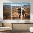 Texas Longhorn Bull Wall Art Canvas Print, Western Farmhouse by MyGreatCanvas | Canvas Wall Art Prints | Photo Prints & Wall Decor