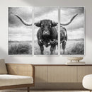 Texas Longhorn Canvas Wall Art Western Bull Desert Moody by MyGreatCanvas | Canvas Wall Art Prints | Photo Prints & Wall Decor