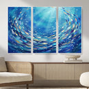 School of Fish Canvas Print | Blue Ocean Underwater Wall Art by MyGreatCanvas | Canvas Wall Art Prints | Photo Prints & Wall Decor