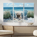 Beach Canvas Wall Art Coastal Adirondack Chairs Ocean by MyGreatCanvas | Canvas Wall Art Prints | Photo Prints & Wall Decor