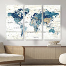 Watercolor World Map Canvas Wall Art Print – Abstract by MyGreatCanvas | Canvas Wall Art Prints | Photo Prints & Wall Decor