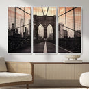 Brooklyn Bridge Canvas Wall Art, New York City Skyline Photography Print, NYC Landmark Urban Decor Artwork by MyGreatCanvas | Canvas Wall Art Prints | Photo Prints & Wall Decor