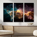 World Map and Global Flight Routes Map Canvas Wall Art, Worldwide Aviation Network Print, International Air Travel Wall Decor by MyGreatCanvas | Canvas Wall Art Prints | Photo Prints & Wall Decor