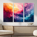 Colorful Abstract Canvas Wall Art Print, Vibrant Popup Color Art Print