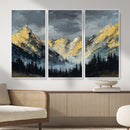 Abstract Mountain Wall Art Canvas Print Modern Landscape Painting Print