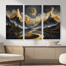 Abstract Mountain Wall Art Canvas Print Modern Landscape Painting Print