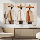 Mexican Wall Art Canvas Print, Southwestern Sombrero Poncho Painting, Neutral Earthy Boho Decor, Fiesta Living Room Art, Impasto Style Print by MyGreatCanvas | Canvas Wall Art Prints | Photo Prints & Wall Decor