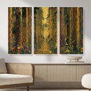 Gustav Klimt Style Forest Canvas Wall Art, Golden Forest Path Floral Art Nouveau Print, Enchanted Woodland Decor by MyGreatCanvas | Canvas Wall Art Prints | Photo Prints & Wall Decor
