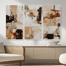 Blue Teal Abstract Canvas Wall Art, Modern Textured Painting Print, Navy Orange White Contemporary Art, Neutral Living Room Decor, Office Art by MyGreatCanvas | Canvas Wall Art Prints | Photo Prints & Wall Decor